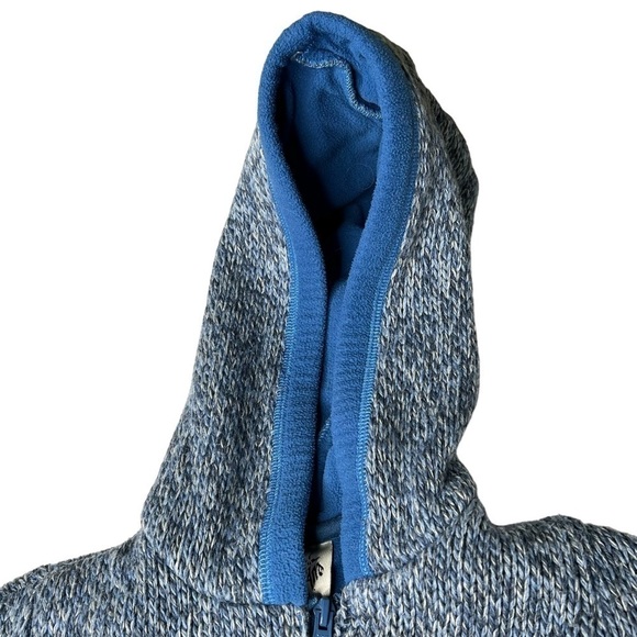 PRANA Wool Blend Knit Hooded Zip Sweater Jacket Fleece Lined Women's Size M - Picture 12 of 16